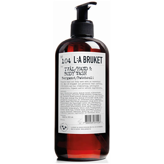 L:A BRUKET No. 104 Hand & Body Wash Bergamot/Patchouli 450ml