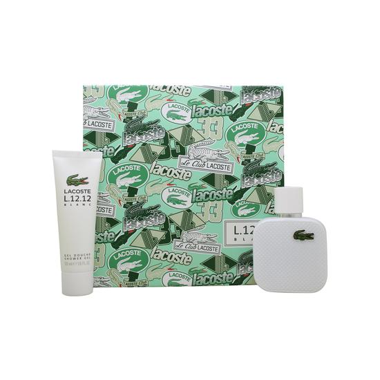 Lacoste Eau De Lacoste L.12.12 Blanc Gift Set 50ml Eau De Toilette + 50ml Shower Gel