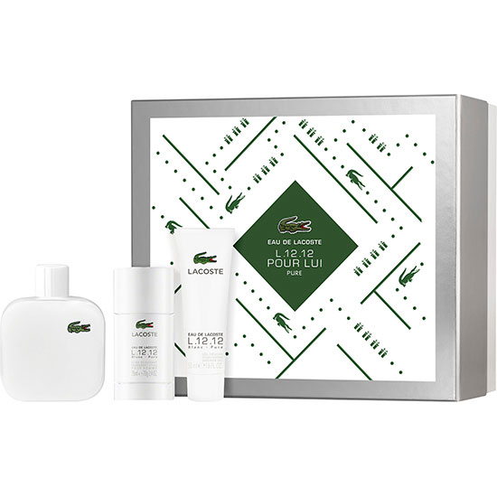 Lacoste Eau De Lacoste L.12.12 Blanc White Eau De Toilette Spray Gift Set 100ml