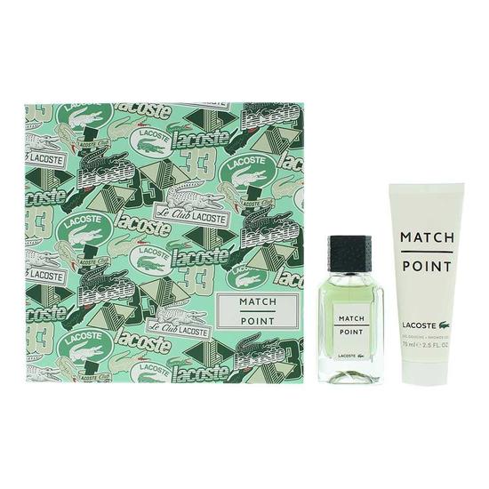 Lacoste Match Point Eau De Toilette 50ml + Shower Gel 75ml Gift Set For Him 50ml