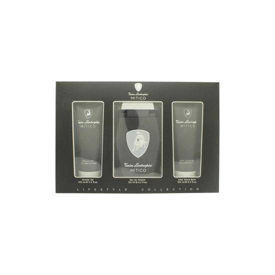 Lamborghini Mitico Gift Set 125ml Eau De Toilette + 100ml Shower Gel + 100ml Aftershave Balm