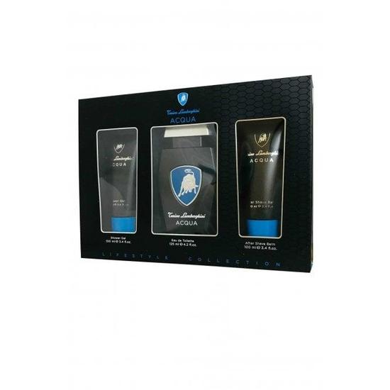 Lamborghini Tonino Acqua Eau De Toilette Spray 125ml Aftershave Balm 100ml, Shower Gel 100ml Lamborghini Tonino