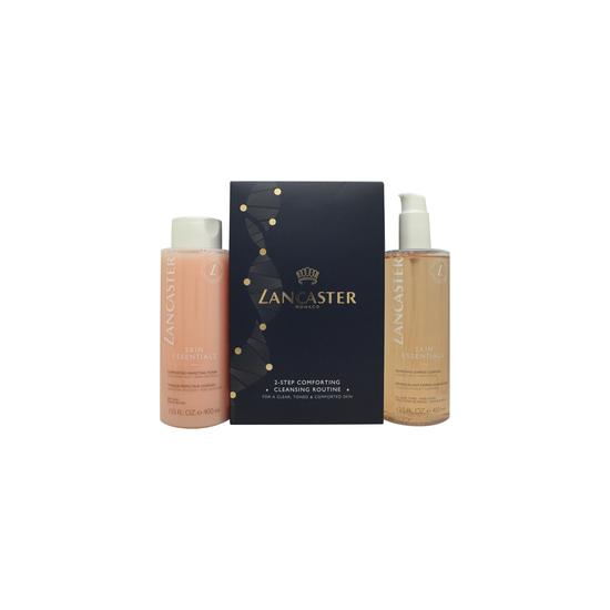 Lancaster 2 Step Cleansing Routine Gift Set 400ml Refreshing Express Cleanser + 400ml Comforting Perfecting Toner