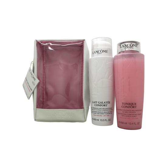 Lancôme Duo Confort Gift Set 400ml Galatee Confort Cleansing Milk + 400ml Tonique Confort Hydrating Toner + Bag