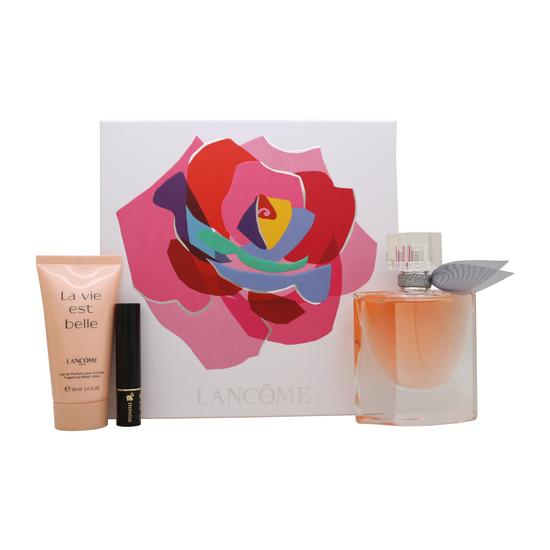 Lancôme La Vie Est Belle Gift Set 50ml Eau De Parfum + 50ml Body Lotion + 2ml Mascara