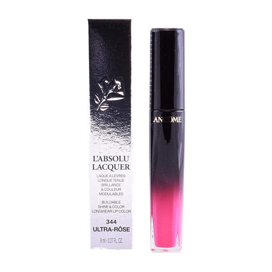 Lancôme L'Absolu Lacquer Buildable Longwear Lip Colour 344-Ultra Rose