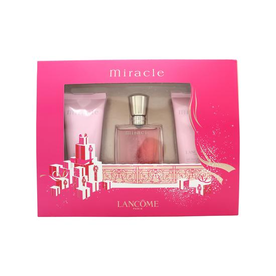 Lancôme Miracle Gift Set 30ml Eau De Parfum + 50ml Body Lotion + 50ml Shower Gel