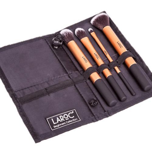 LaRoc 4 Piece Gold Brush Travel Set