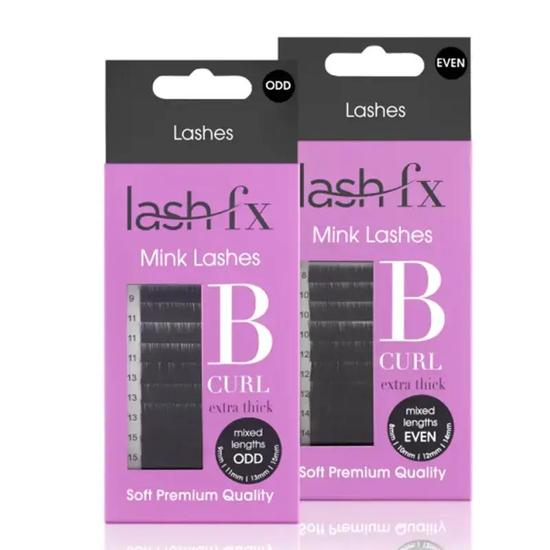 Lash FX Mink Lashes B Curl Assorted Evens