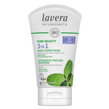 Lavera Pure Beauty 3 In 1 Wash, Scrub, Mask For Blemished & Combination Skin 125ml