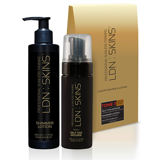 LDN SKINS Luxury Mousse & Lotion Gift Set Tone 3 Medium/Dark