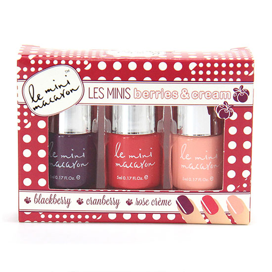 Le Mini Macaron Les Minis Berries & Cream Gel Polish Trio