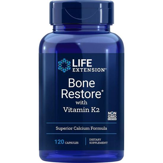 Life Extension Bone Restore With Vitamin K2 Capsules 120 Capsules
