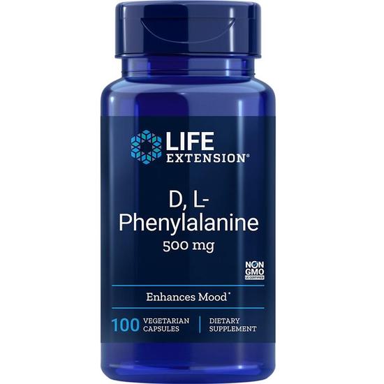 Life Extension D L-Phenylalanine 500mg Vegicaps 100 Vegicaps