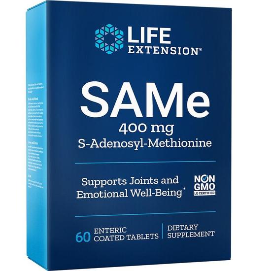 Life Extension SAMe S-Adenosyl-Methionine 400mg Tablets 60 Tablets
