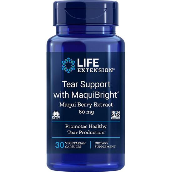 Life Extension Tear Support With MaquiBright Maqui Berry Extract 60mg Vegicaps 30 Vegicaps