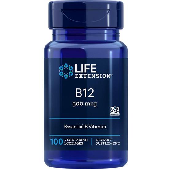 Life Extension Vitamin B12 500mcg Lozenges 100 Lozenges