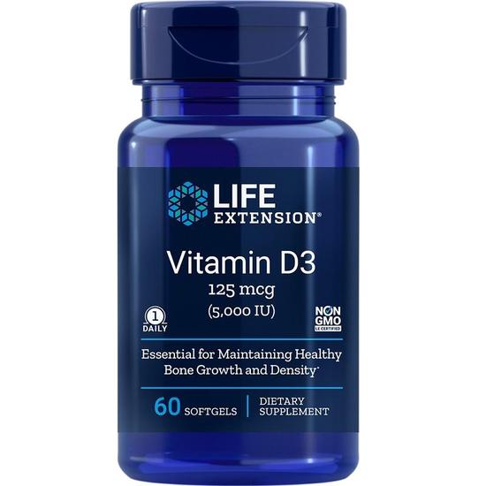 Life Extension Vitamin D3 5000iu Softgels 60 Softgels