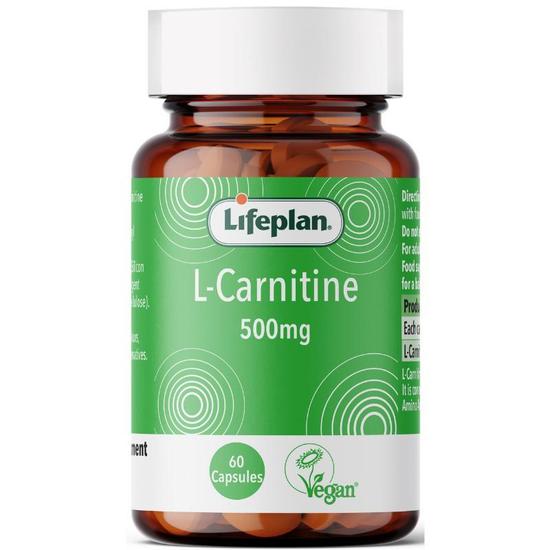 Lifeplan L-Carnitine 500mg Capsules 60 Capsules