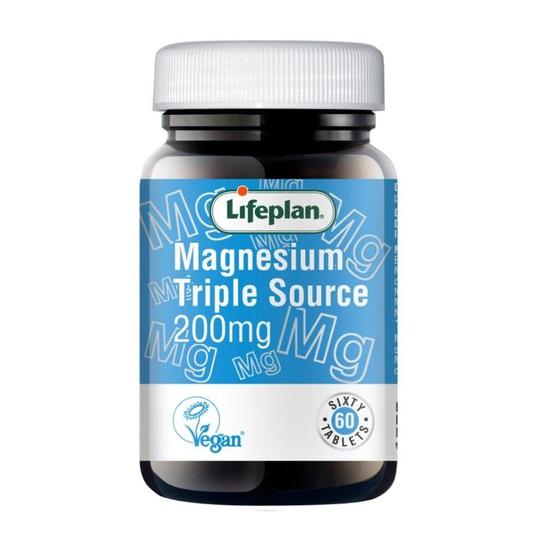 Lifeplan Magnesium Triple Source 200mg Tablets 60 Tablets