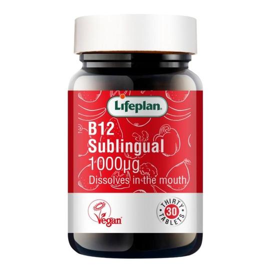 Lifeplan Vitamin B12 Sublingual 1000ug Tablets 30 Tablets