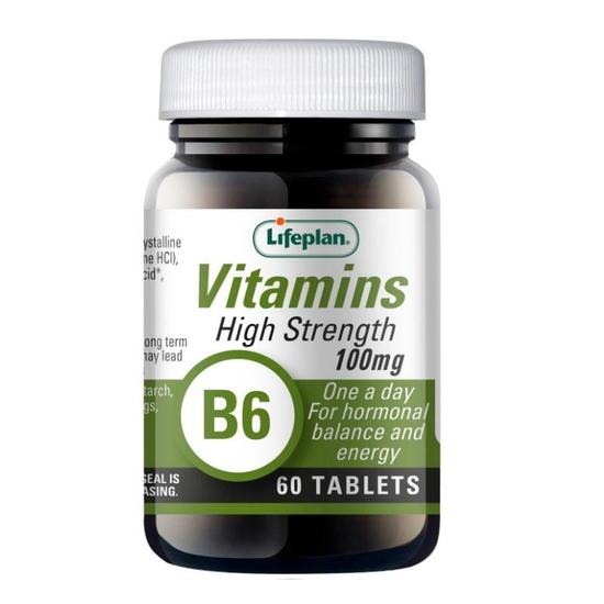 Lifeplan Vitamin B6 Pyridoxine 100mg Tablets 60 Tablets