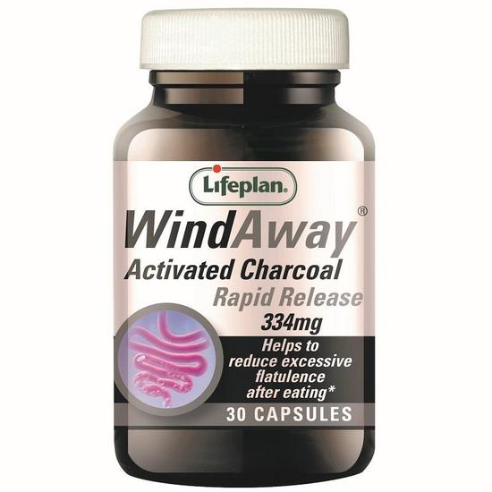 Lifeplan WindAway Activated Charcoal 334mg Capsules 30 Capsules