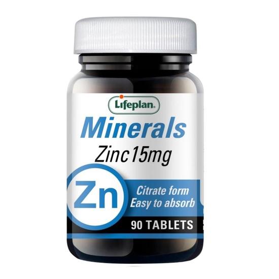 Lifeplan Zinc Citrate 15mg Tabs x90