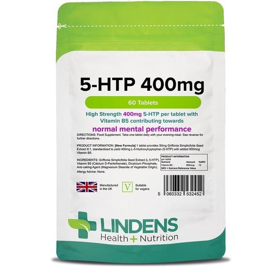 Lindens 5-HTP 400mg Tablets 60 Tablets