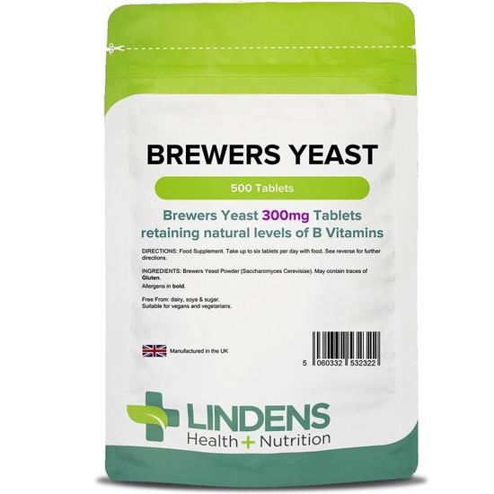 Lindens Brewers Yeast 300mg Tablets 500 Tablets