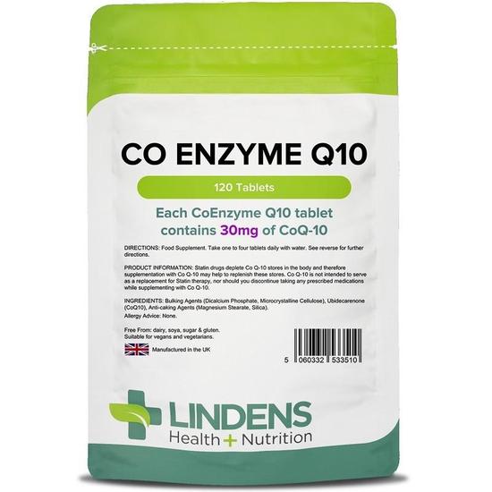 Lindens CoEnzyme Q10 30mg Tablets 120 Tablets