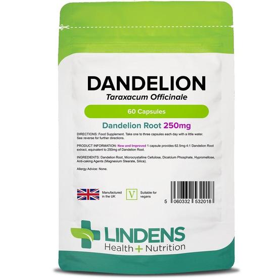 Lindens Dandelion 250mg Capsules 60 Capsules