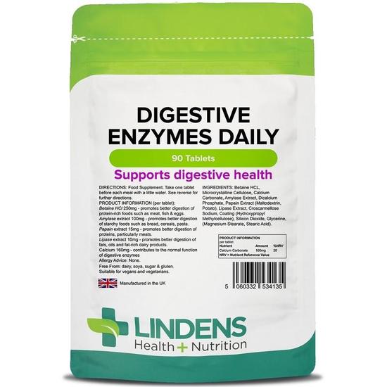 Lindens Digestive Enzymes Daily Tablets 90 Tablets