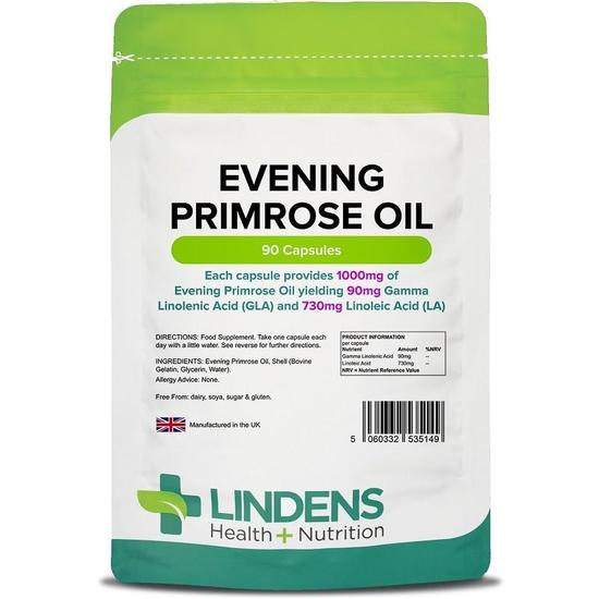 Lindens Evening Primrose Oil 1000mg Capsules 90 Capsules