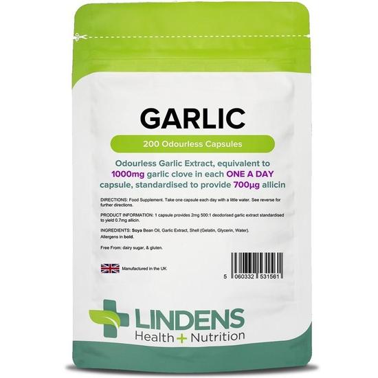 Lindens Garlic 1000mg Capsules 200 Capsules