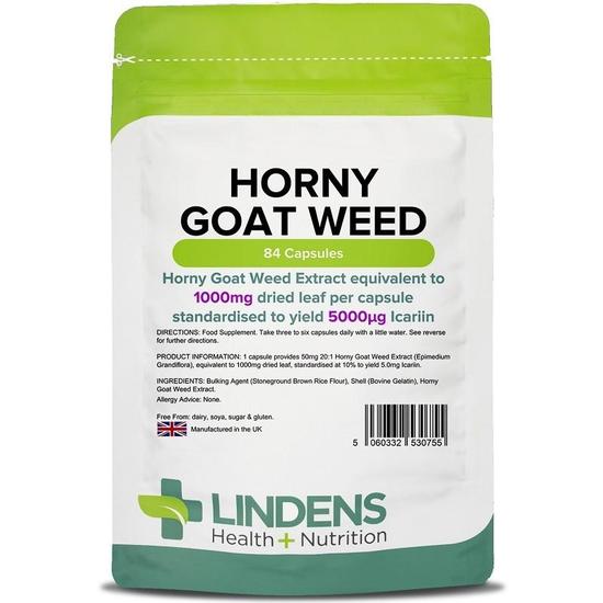 Lindens Horny Goat Weed 1000mg Capsules 84 Capsules