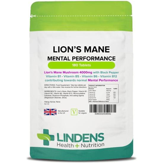 Lindens Lion's Mane 4000mg Tablets