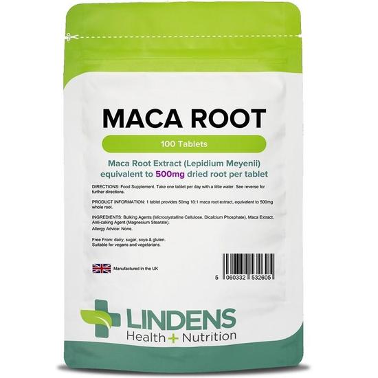 Lindens Maca 500mg Tablets 100 Tablets