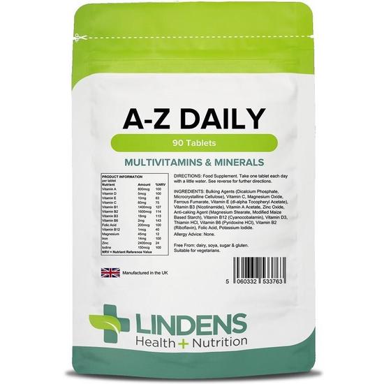 Lindens Multivitamins A-Z Daily Tablets 90 Tablets