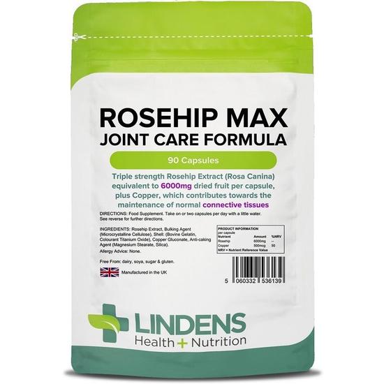 Lindens Rosehip Max Joint Care Formula Capsules 90 Capsules