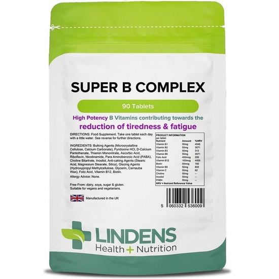 Lindens Super Vitamin B Complex Tablets 90 Tablets