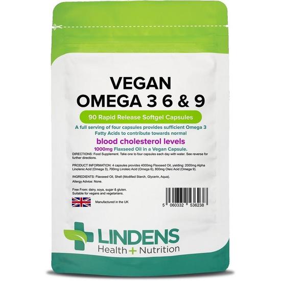Lindens Vegan Omega 3-6-9 Capsules 90 Capsules