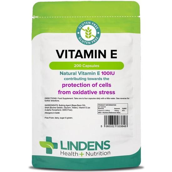Lindens Vitamin E 100IU Capsules