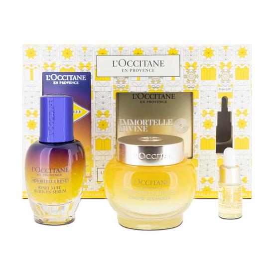 L'Occitane Immortelle Divine Cream 65ml Oil In Serum 30ml Gift Set