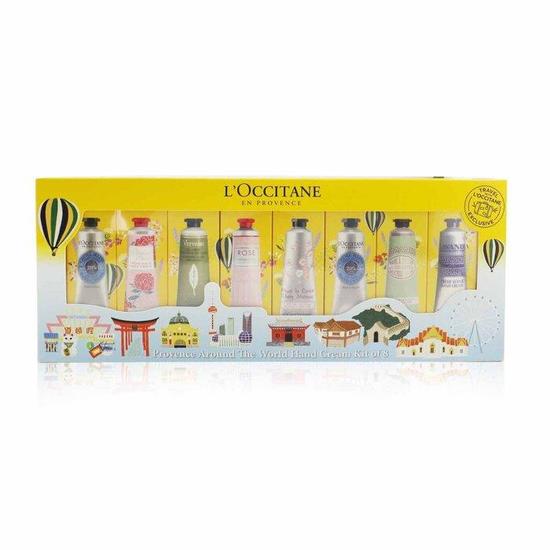 L'Occitane Provence Around The World Hand Cream Kit Of 8: 2xShea Butter + 1x Rose, Cherry Blossom, Lavender, Peony, Almond, Verbena 30ml/1oz