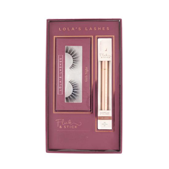 Lola's Lashes Liberty Flick & Stick Kit Girls Night With Black Liner