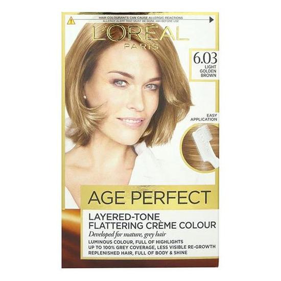 L'Oreal Paris Age Perfect Layered Tone Flattering Creme Colour 6.03 Light Golden Brown