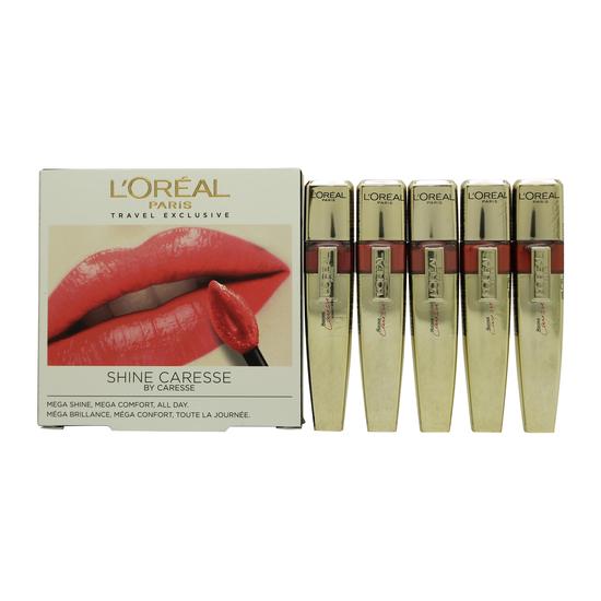 L'Oreal Paris Caresse Shine Lip Gloss Set 5 x 6ml