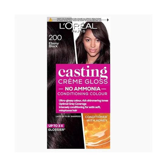 L'Oreal Paris Casting Creme Gloss Semi Permanent Hair Dye 200 Ebony Black