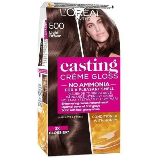 L'oreal Paris Casting Creme Gloss Semi Permanent Hair Dye 500 Light Brown